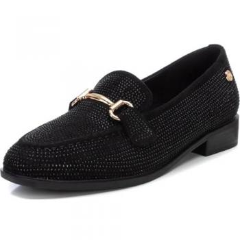Mocasines de Mujer XTI 143523 Negro Piel Talla 37 Plano Casual