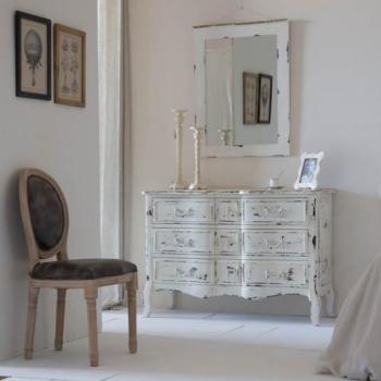 Silla de Madera Tapizada Gris 48x46x48/96 cm Wanderlust Deco