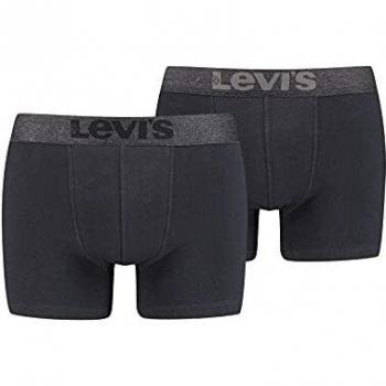 Bóxer Levi's de Algodón Orgánico Melange Negro (2 unidades) - Talla M