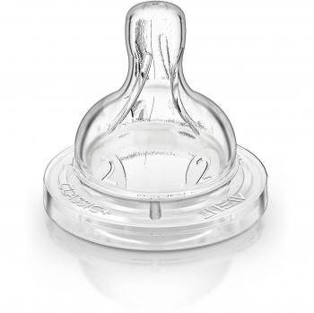 Philips Avent SCF632/27 - Tetina de silicona anti-cólicos Clásica de  flujo lento con 2 agujeros,1m+