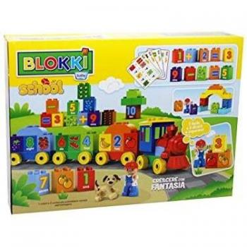 Grandi Giochi - Blokki baby primo trenino ABC 65 pezzi - GG-81012