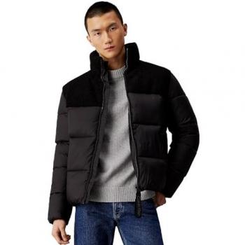 Calvin Klein Men's Black Sherpa Puffer Jacket Size S
