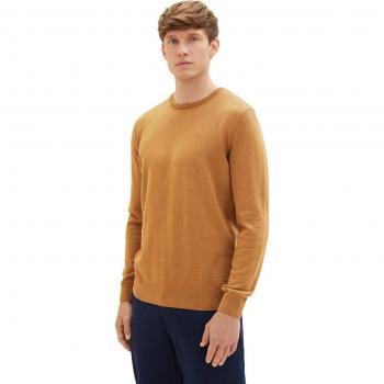 Jersey Cuello Redondo Tom Tailor Hombre Marrón Claro