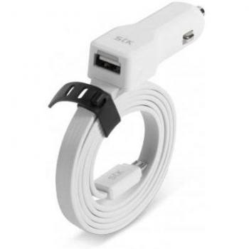 Stk Cargador Coche Noodle Con Cable Micro Usb Y Puerto Adicional Usb
