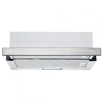 Campana telescópica Orbegozo de acero inoxidable, motor 65W, clase energética C, 3 niveles de potencia, dimensiones 60x28-45x19.25 cm