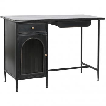 Escritorio DKD Home Decor Negro Metal Cristal 120 x 50 x 80 cm
