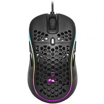 Sharkoon Light2 S RGB - Ratón Gaming Ambidextro Óptico 6200 DPI, Color Negro