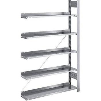 Estante de Archivos Modular, Zincado, Altura 1750 mm, Unilateral, Estantería Adicional, Dimensiones 1000 x 300 mm