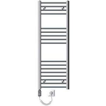 Radiador Toallero Eléctrico de Baño ECD Germany 400 x 1200 mm 1200W Cromo Plano con Conexión Lateral