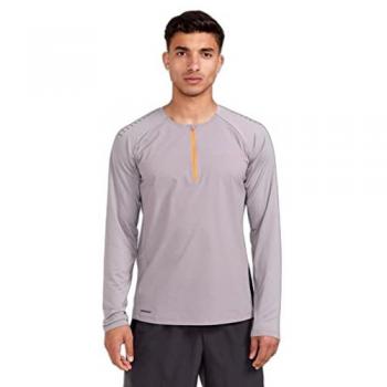 Craft Pro Trail Wind Long Sleeve Running Top for Men - Gray, Size L