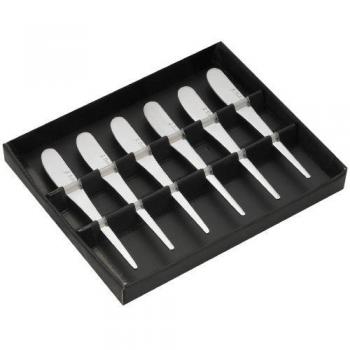 Jean Dubost Créations 96015 Futura - Estuche de 6 cuchillos para untar de acero inoxidable