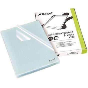 Rexel - Fundas transparentes de polipropileno formato A4