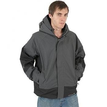 Niños Niños ubicación gris gafas lluvia con capucha impermeable perchero de pared de chaqueta Junior tamaños Gun Grey / Black