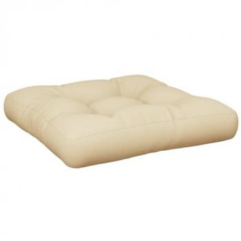Cojín para sofá de palets de tela beige 58x58x10 cm
