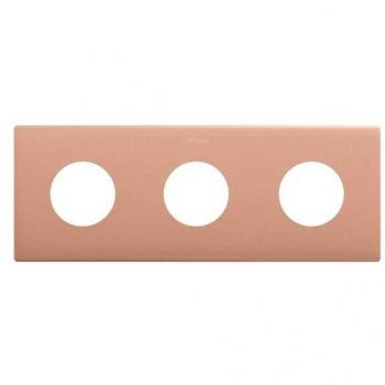 Marco estética mínima para enchufes con 3 elementos - Cobre (27110630-091)
