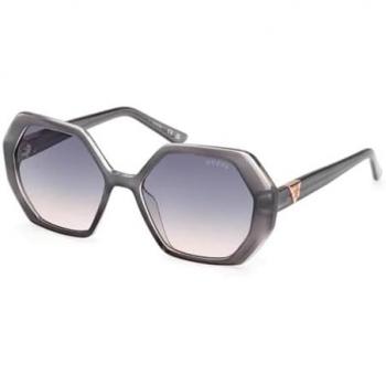 Guess GU7879 Women's Grey Sunglasses with Blue Mirrored Lenses, 20W 140mm