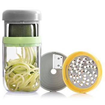 Cortador de Verduras en Espiral y Rallador Multifuncional con Recetas Vigizer InnovaGoods