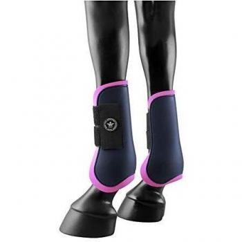 PFIFF 102210 Parla - Polainas de plástico Resistente a los Golpes, Forro Interior Suave, Color Azul y Rosa