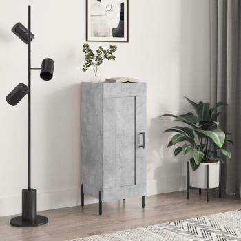 Aparador de madera contrachapada gris hormigón 34,5x34x90 cm Mueble de Almacenaje de Salón, Buffet para salón, Armario Auxiliar, Armario de Almacenamiento