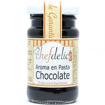 Chefdelice- Aroma en Pasta Chocolate- Concentrado Aromatico Proporciona Sabor y Color a Chocolate - Ideal Para Postres- 50 Gramos