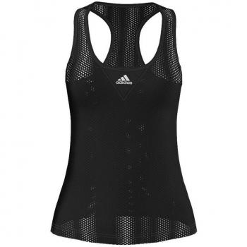 adidas Fitted Tank - Camiseta para mujer, color negro , talla XS