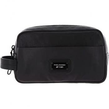 Neceser de Piel Piquadro Harper 23 cm Negro