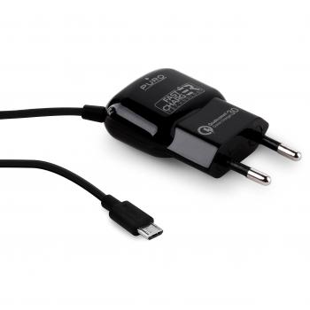Puro PUCC026 - Mini Transformador Micro USB 2A, Color Negro