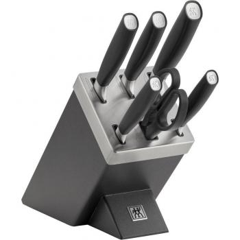 Zwilling - Base Taco Cuchillos Cocina, 7 Piezas, Autoafilado Profesional