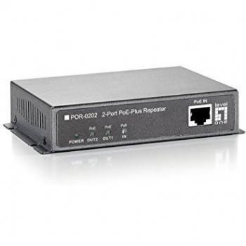 LevelOne 2-Port PoE+ Repeater, Cascadable Network Extender