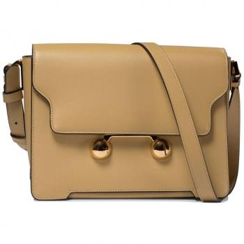 Marni Women's Trunkaroo Medium Shoulder Bag in Beige/Camel
