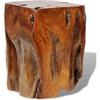 vidaXL Solid Teak Wood Stool