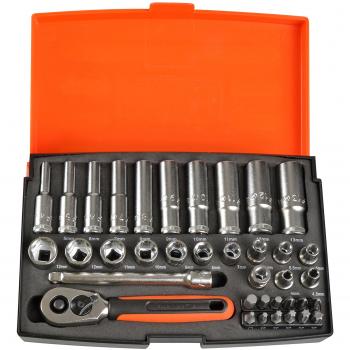 Bahco SL25L - Socket Set 1/4 Std+Deep