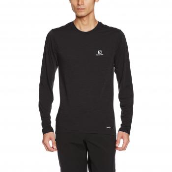 Salomon X Wool LS tee M - Camiseta, Hombre, Negro