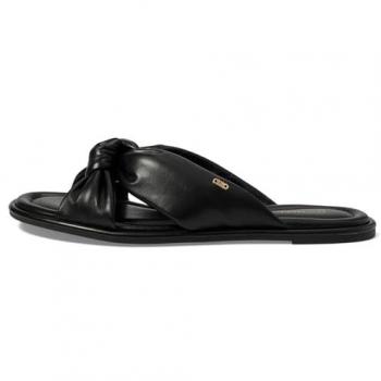 Michael Kors Women's Elena Black Knotted Slide Sandals - Size 3 UK / Size 6 US