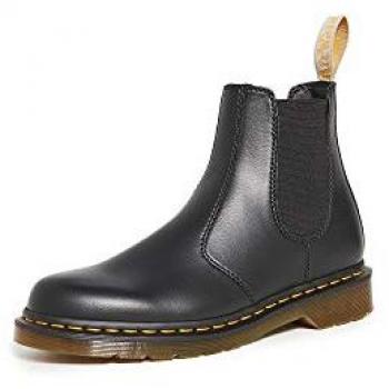 Dr. Martens Vegan 2976 Chelsea Boots - Black Felix Rub Off - Size EU 45