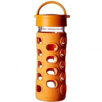 Lifefactory 13572 - Botella, cristal, 650 ml, color naranja