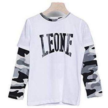 Leone - Camiseta niño básica para niños - Blanco ÓPTICO