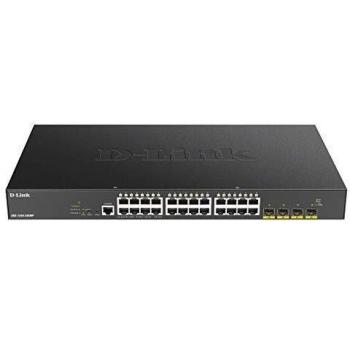 D-link DGS-1250-28XMP - 28-Port Gigabit Smart Managed PoE Switch With 10G Uplinks, 370w PoE Budget, 24 X 10/100/1000base-t PoE, 4 X 10G SFP+ Ports, 128 Gbps Switching Capacity