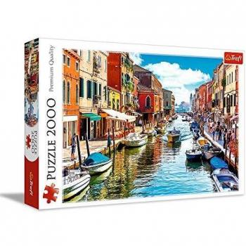 Trefl 2000 Piezas, Italia, Paisaje, Vista romántica, Rompecabezas de Vacaciones, para Adultos y niños a Partir de 12 años Puzzle, Color Isla Murano, Venecia