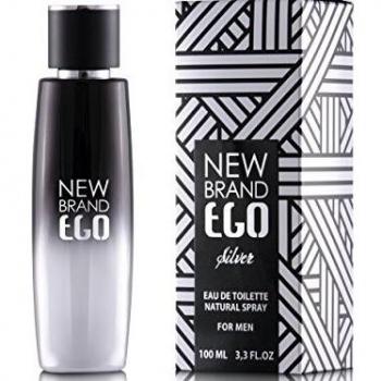 New Brand Ego Silver For Men EDT 100 ml
