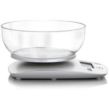 Laica KS1060 Báscula de Cocina Digital con Bol de gran capacidad, Pantalla LCD, Función Tara, Peso