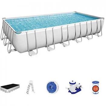 Bestway Piscina Exterior Terra Power Steel, Color Blanco
