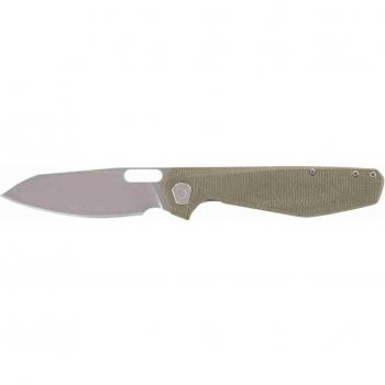 Cuchillo Slimsada Plateado Gerber, Navaja con clip para cinturón, Mango de Micarta, Rodamiento de bolas B.O.S.S. TECH, Longitud de la hoja: 8,8 cm, Color Oliva