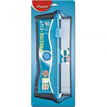 Maped - Material de Oficina - Precise Cut A4 - Guillotina de Papel para Cortes Rectos - Base Antideslizante - Cuchilla Auto Retráctil - Capacidad Máxima de 5 Hojas - Regleta en cm y Pulgadas