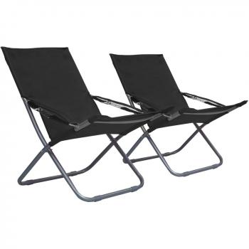 Sillas de playa plegables vidaXL 2 unidades en tela