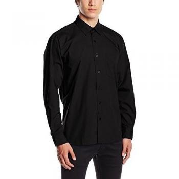 Premier Workwear Poplin Long Sleeve Shirt, Camisa para Hombre, Negro, XXXXXX-Large