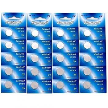 20 x Botón de litio, CR1616 3 V 50 mAh