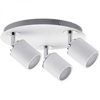 Spotlight Tube IP44 3x10W GU10 Blanco/Cromado 230V Metalizado