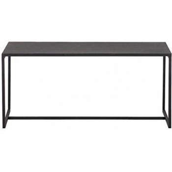 Mesa de centro industrial rectangular de metal negro KARL 100 cm