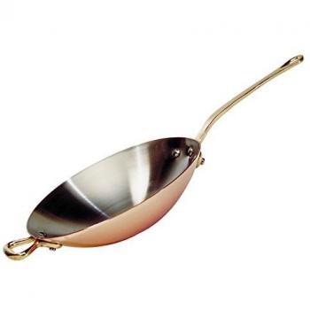 InoCuivre De Buyer 6432.32-Wok - Sartén Wok de Cobre y Acero Inoxidable